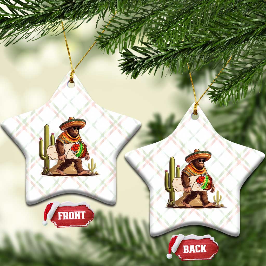 Funny Cinco De Mayo Bigfoot Burrito Lover Gift Ceramic Ornament TS12 Print Your Wear