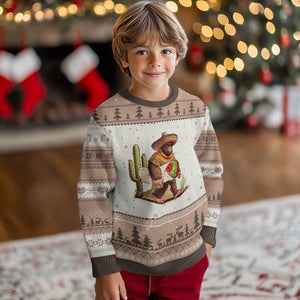 Funny Cinco De Mayo Bigfoot Burrito Lover Gift Ugly Christmas Sweater TS12 Mocha Mousse Print Your Wear