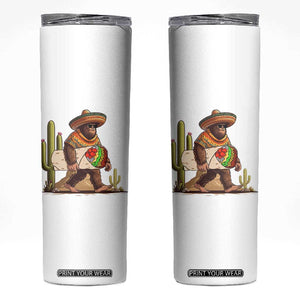 Funny Cinco De Mayo Bigfoot Burrito Lover Gift Skinny Tumbler TS12 White Print Your Wear