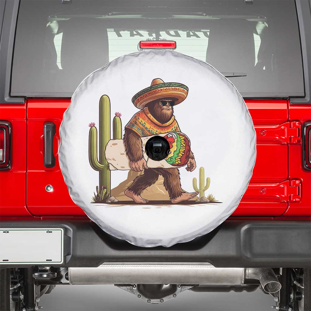 Funny Cinco De Mayo Bigfoot Burrito Lover Gift Spare Tire Cover TS12 Black Print Your Wear