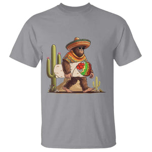Funny Cinco De Mayo Bigfoot Burrito Lover Gift T Shirt TS12 Sport Gray Print Your Wear