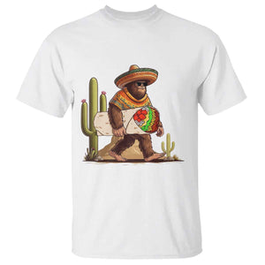 Funny Cinco De Mayo Bigfoot Burrito Lover Gift T Shirt TS12 White Print Your Wear