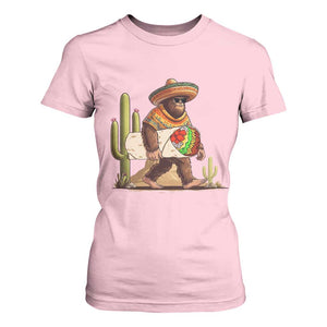 Funny Cinco De Mayo Bigfoot Burrito Lover Gift T Shirt For Women TS12 Light Pink Print Your Wear