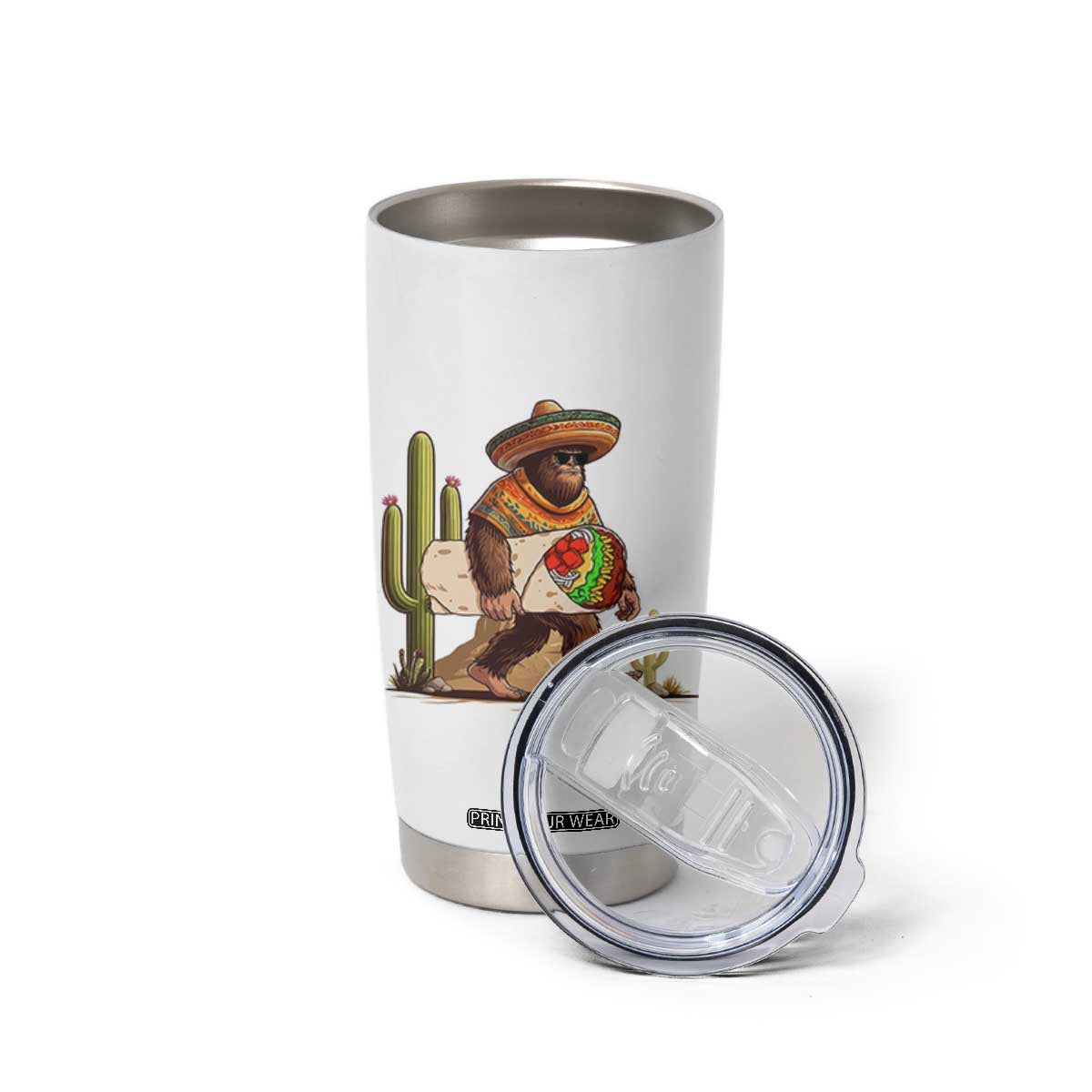Funny Cinco De Mayo Bigfoot Burrito Lover Gift Tumbler Cup TS12 Print Your Wear