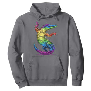 Funny Rainbow Gator LGBTQ Pride Support Hoodie