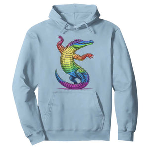 Funny Rainbow Gator LGBTQ Pride Support Hoodie