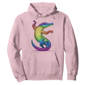 Funny Rainbow Gator LGBTQ Pride Support Hoodie
