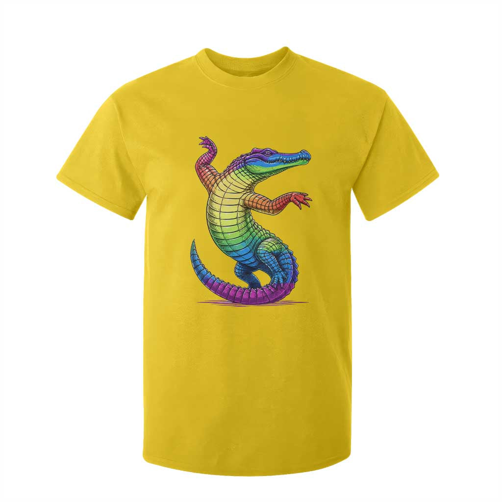 Funny Rainbow Gator LGBTQ Pride Support T Shirt For Kid TS12 Daisy Print Your Wear
