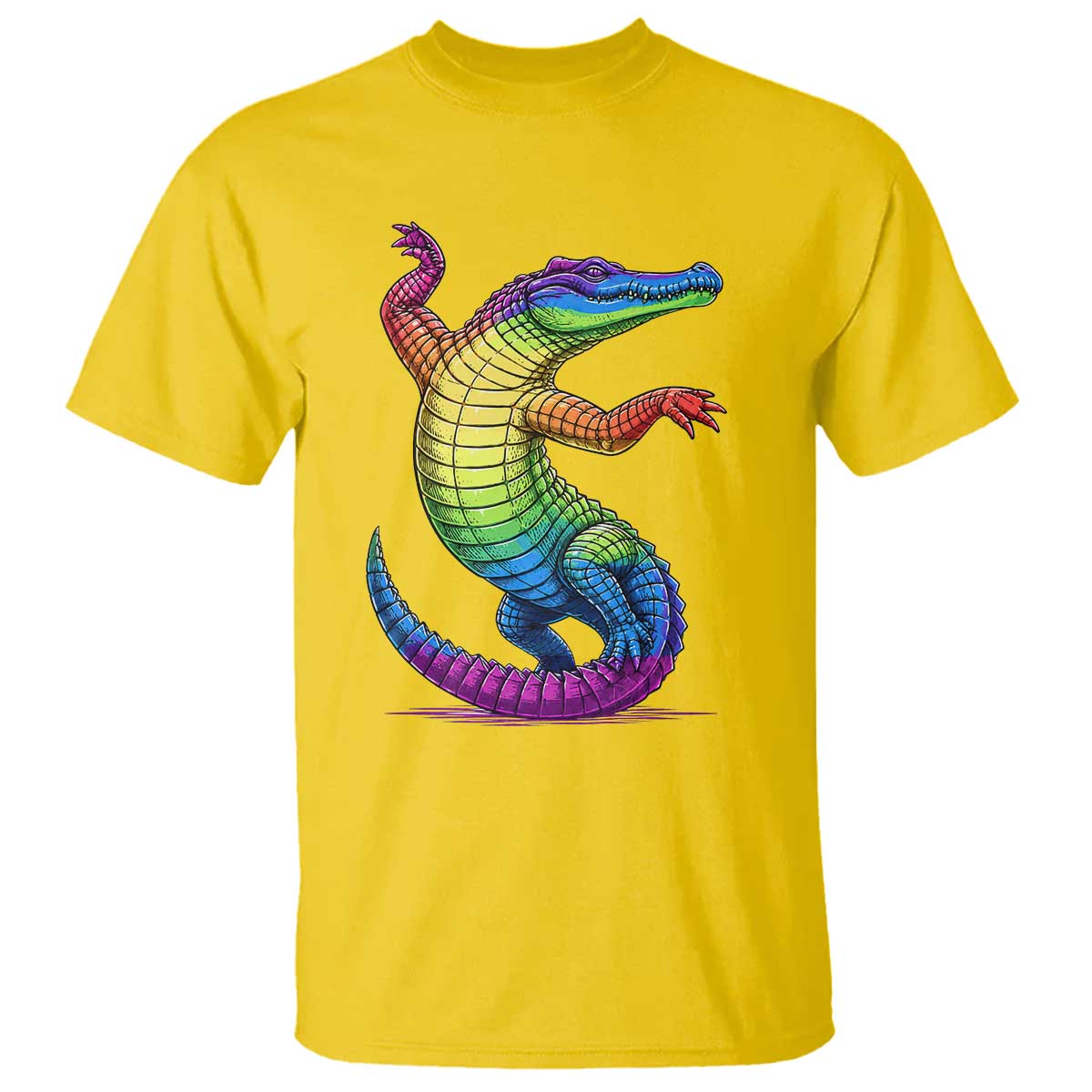 Funny Rainbow Gator LGBTQ Pride Support T Shirt TS12 Daisy Print Your Wear