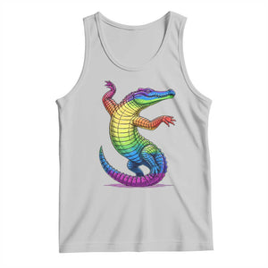 Funny Rainbow Gator LGBTQ Pride Support Tank Top