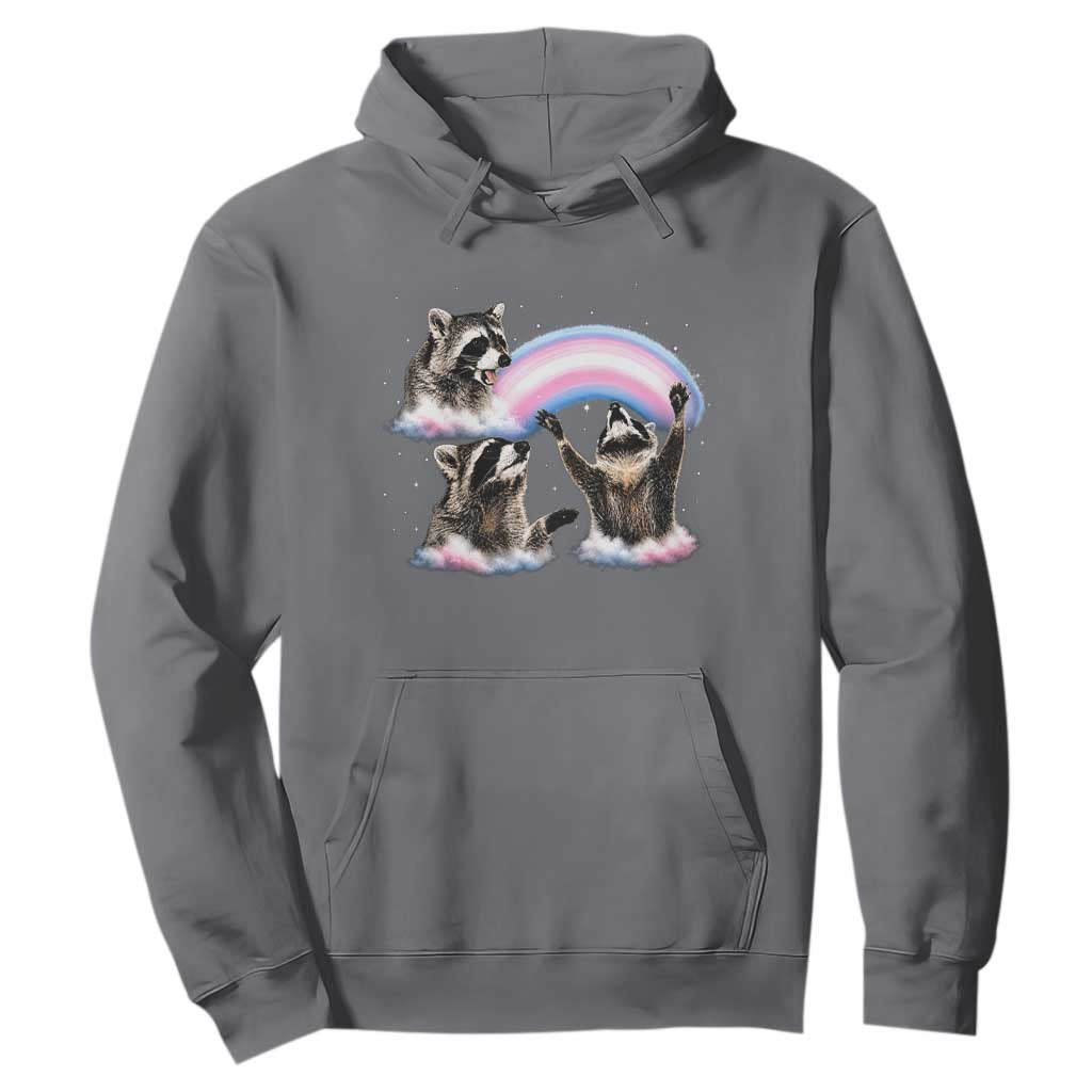 Howling Raccoon LGBTQ Pride Hoodie Rainbow Trash Panda Support