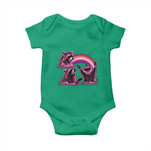 Funny Pink Raccoon Live Laugh Baby Onesie Lesbian Pride Month TS12 Irish Green Print Your Wear