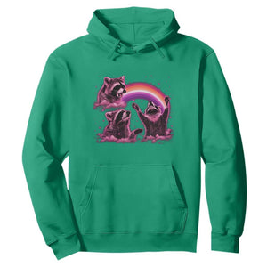 Funny Pink Raccoon Live Laugh Hoodie Lesbian Pride Month TS12 Irish Green Print Your Wear