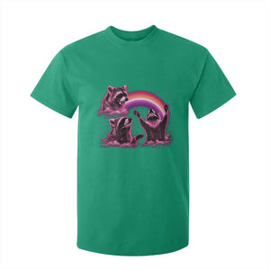 Funny Pink Raccoon Live Laugh T Shirt For Kid Lesbian Pride Month