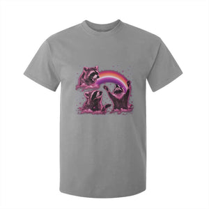 Funny Pink Raccoon Live Laugh T Shirt For Kid Lesbian Pride Month