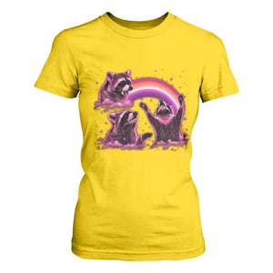 Funny Pink Raccoon Live Laugh T Shirt For Women Lesbian Pride Month TS12 Daisy Print Your Wear