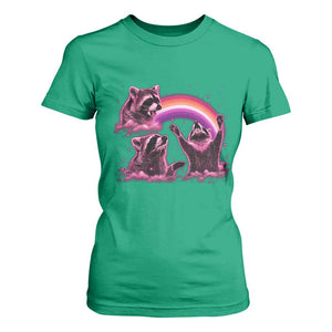 Funny Pink Raccoon Live Laugh T Shirt For Women Lesbian Pride Month TS12 Irish Green Print Your Wear
