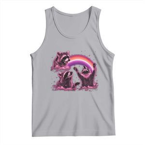 Funny Pink Raccoon Live Laugh Tank Top Lesbian Pride Month TS12 Athletic Heather Print Your Wear