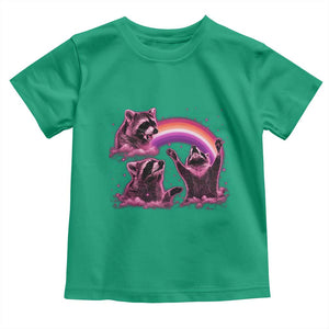 Funny Pink Raccoon Live Laugh Toddler T Shirt Lesbian Pride Month TS12 Irish Green Print Your Wear