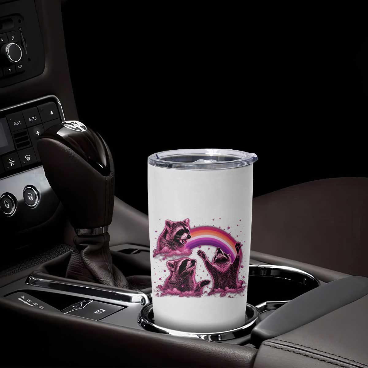 Funny Pink Raccoon Live Laugh Tumbler Cup Lesbian Pride Month TS12 Print Your Wear