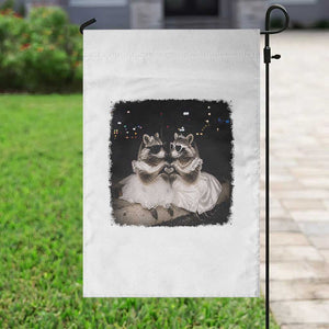 Funny Lesbian Raccoon Engagement Garden Flag LGBTQ Pride Gift TS12 Print Your Wear