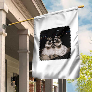 Funny Lesbian Raccoon Engagement Garden Flag LGBTQ Pride Gift TS12 Print Your Wear