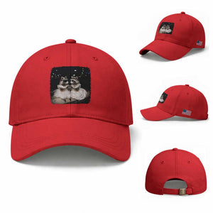 Funny Lesbian Raccoon Engagement Baseball Cap LGBTQ Pride Gift