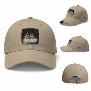 Funny Lesbian Raccoon Engagement Baseball Cap LGBTQ Pride Gift