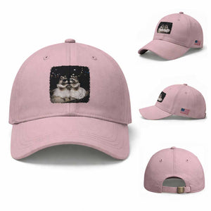 Funny Lesbian Raccoon Engagement Baseball Cap LGBTQ Pride Gift