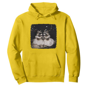 Funny Lesbian Raccoon Engagement Hoodie LGBTQ Pride Gift
