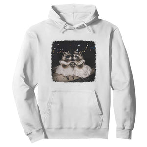 Funny Lesbian Raccoon Engagement Hoodie LGBTQ Pride Gift
