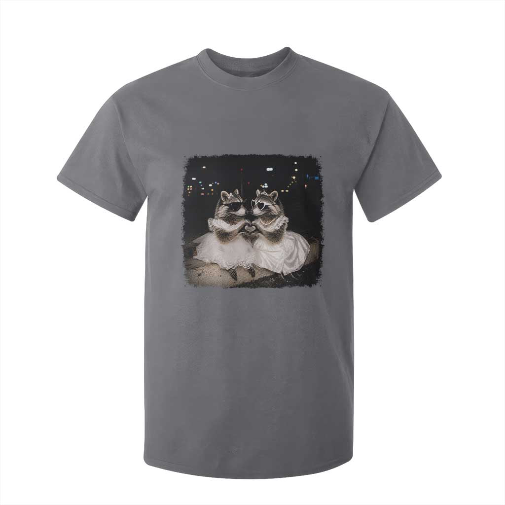 Funny Lesbian Raccoon Engagement T Shirt For Kid LGBTQ Pride Gift