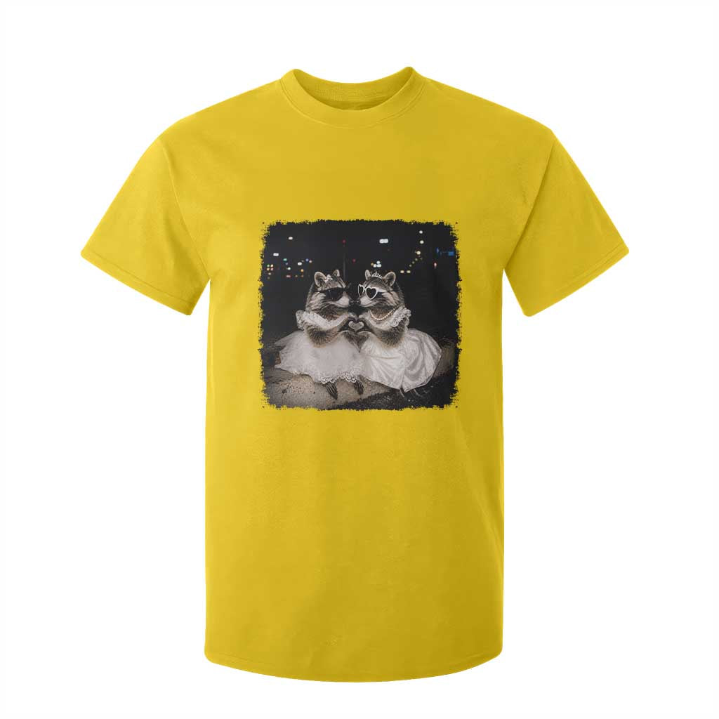 Funny Lesbian Raccoon Engagement T Shirt For Kid LGBTQ Pride Gift