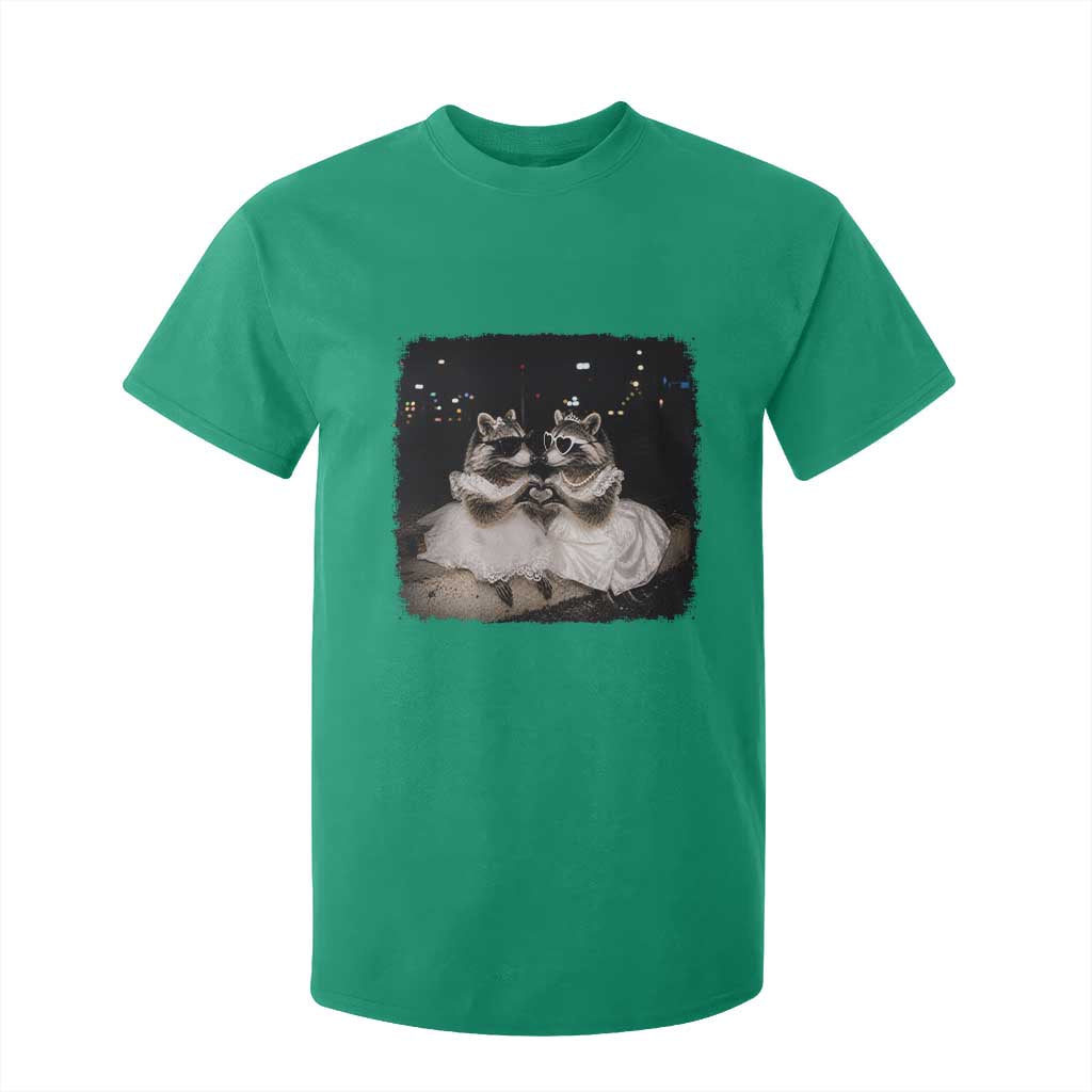Funny Lesbian Raccoon Engagement T Shirt For Kid LGBTQ Pride Gift