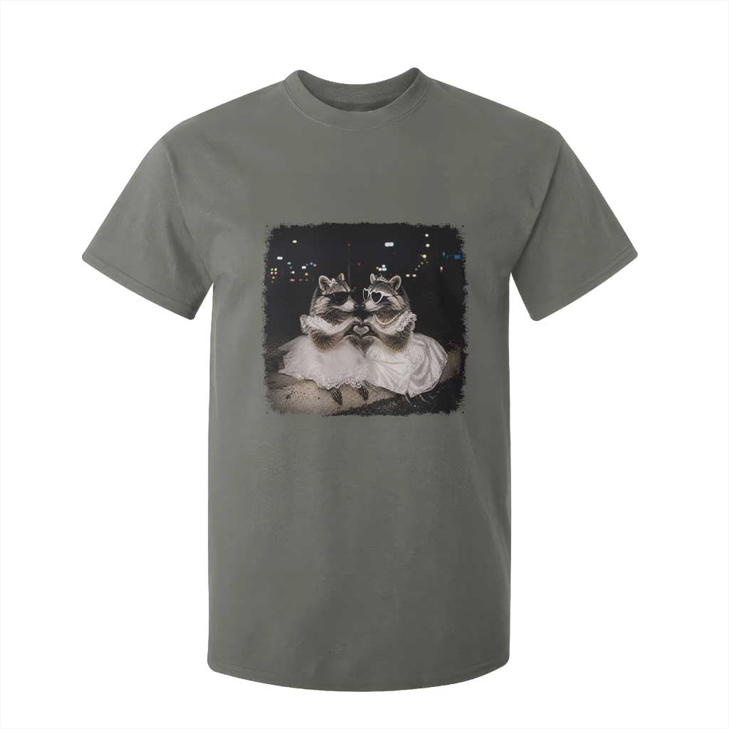 Funny Lesbian Raccoon Engagement T Shirt For Kid LGBTQ Pride Gift