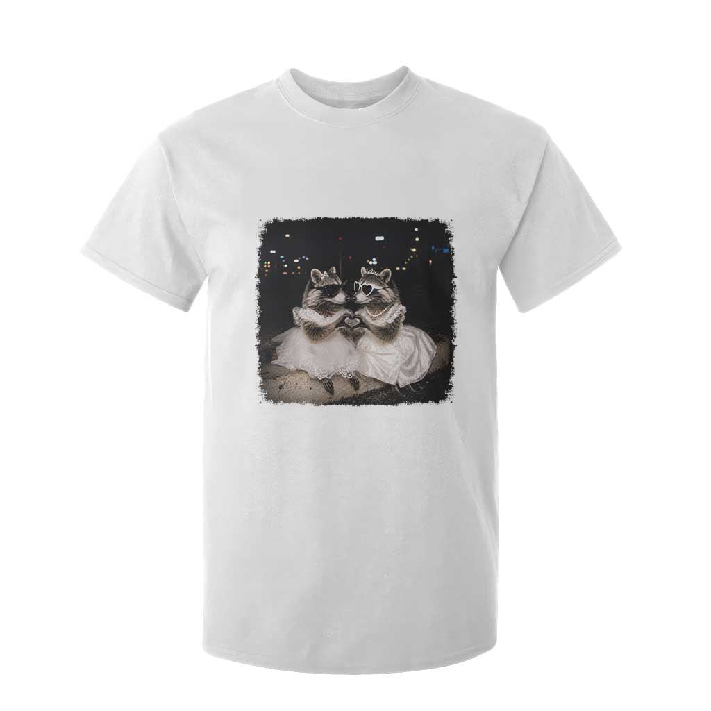 Funny Lesbian Raccoon Engagement T Shirt For Kid LGBTQ Pride Gift