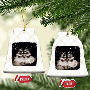 Funny Lesbian Raccoon Engagement Ceramic Ornament LGBTQ Pride Gift