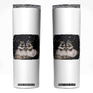 Funny Lesbian Raccoon Engagement Skinny Tumbler LGBTQ Pride Gift