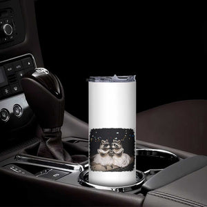 Funny Lesbian Raccoon Engagement Skinny Tumbler LGBTQ Pride Gift