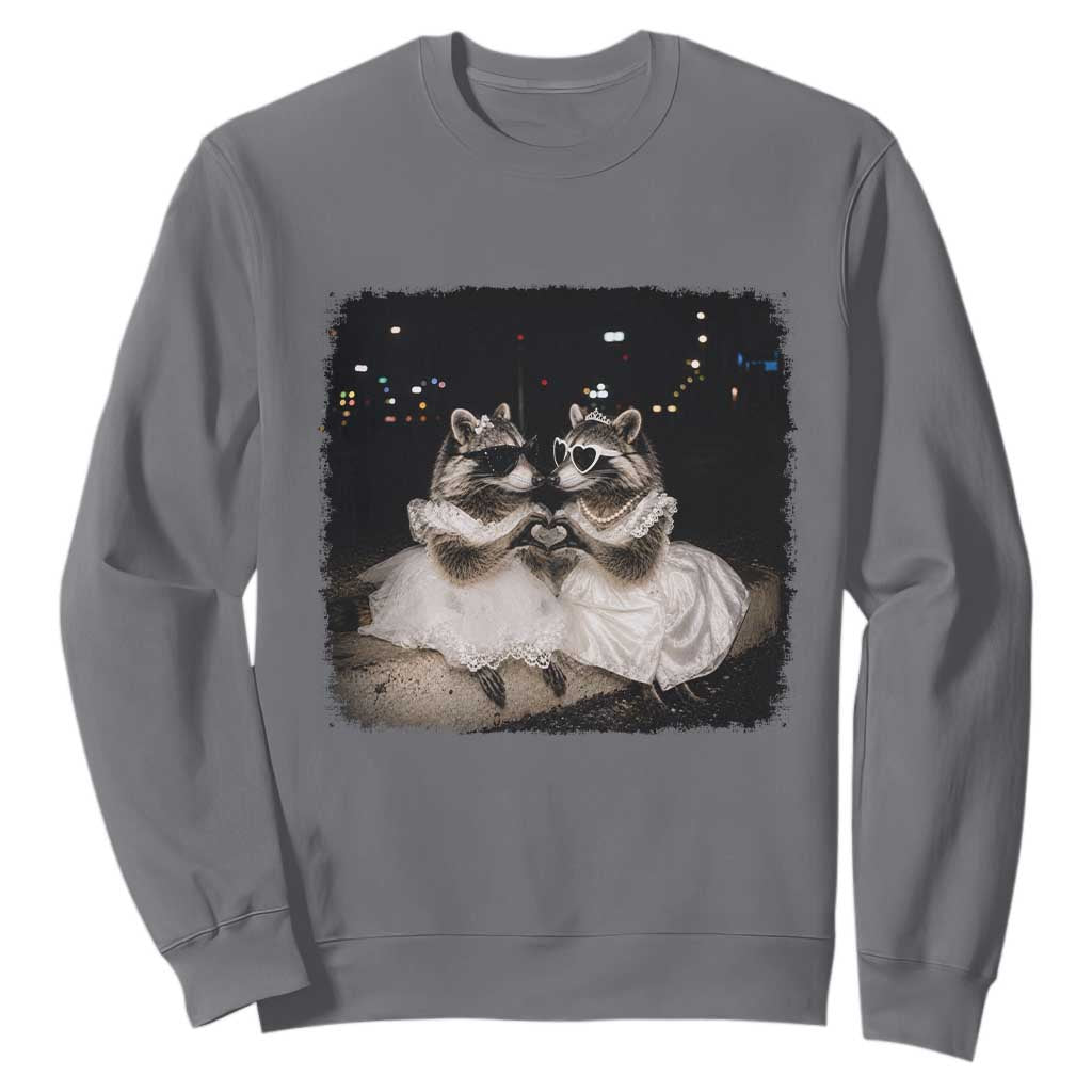 Funny Lesbian Raccoon Engagement Sweatshirt LGBTQ Pride Gift