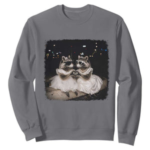 Funny Lesbian Raccoon Engagement Sweatshirt LGBTQ Pride Gift