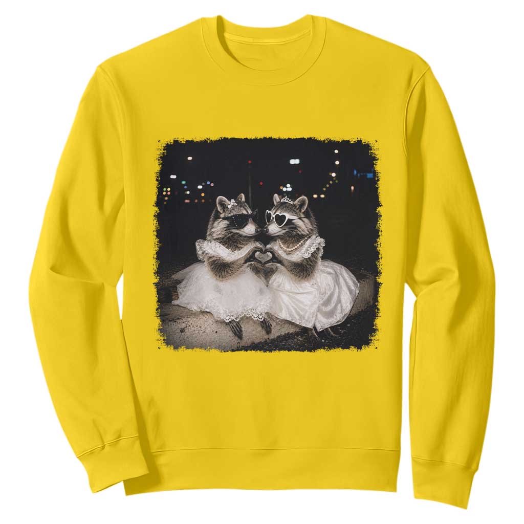 Funny Lesbian Raccoon Engagement Sweatshirt LGBTQ Pride Gift
