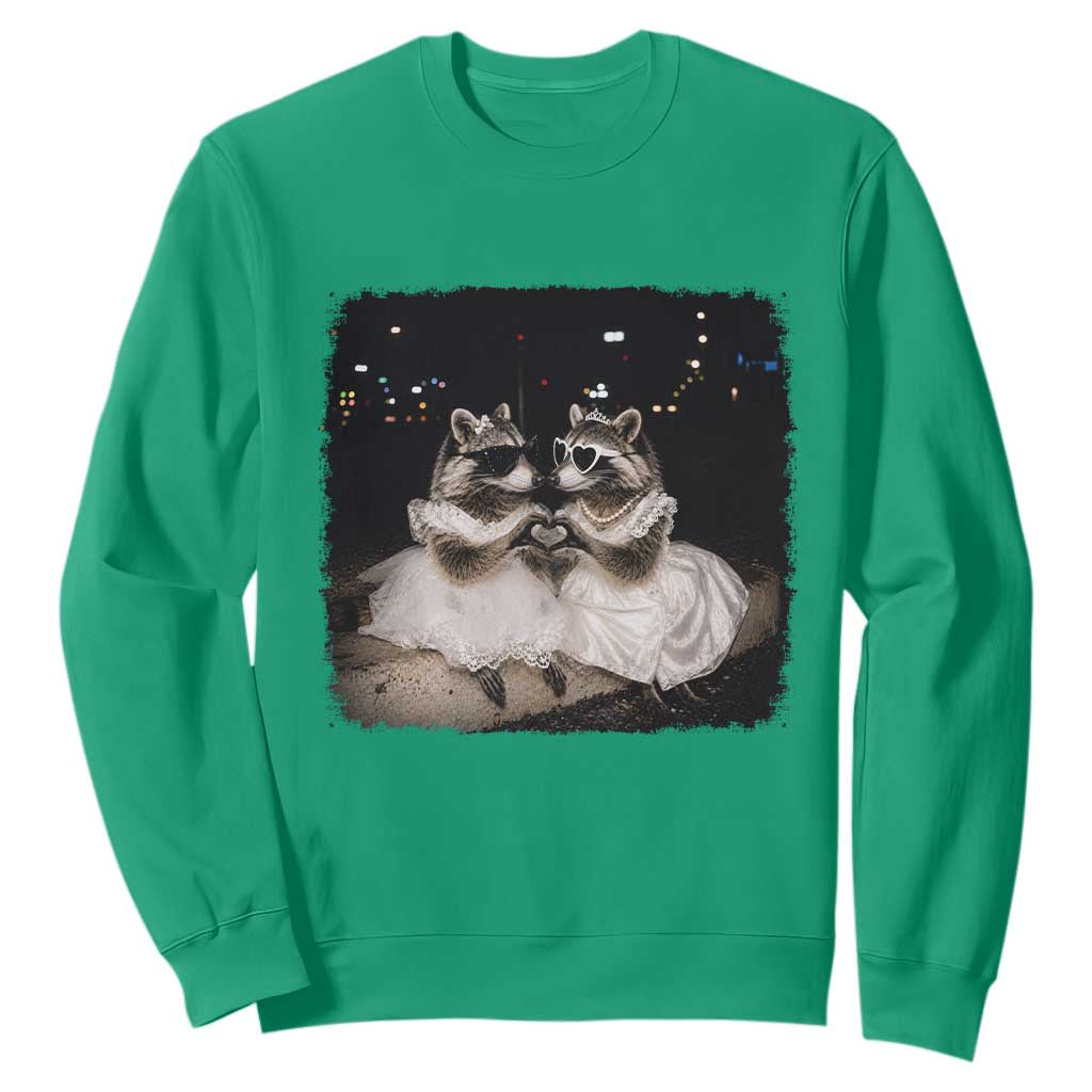 Funny Lesbian Raccoon Engagement Sweatshirt LGBTQ Pride Gift