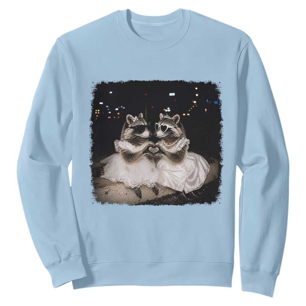 Funny Lesbian Raccoon Engagement Sweatshirt LGBTQ Pride Gift