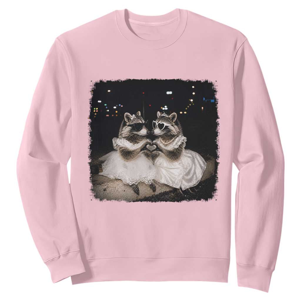 Funny Lesbian Raccoon Engagement Sweatshirt LGBTQ Pride Gift