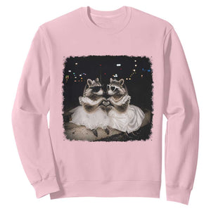 Funny Lesbian Raccoon Engagement Sweatshirt LGBTQ Pride Gift