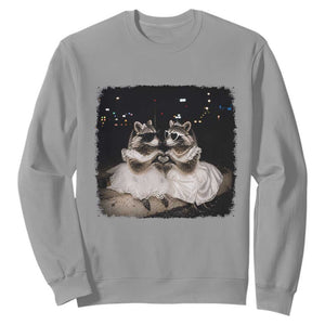 Funny Lesbian Raccoon Engagement Sweatshirt LGBTQ Pride Gift
