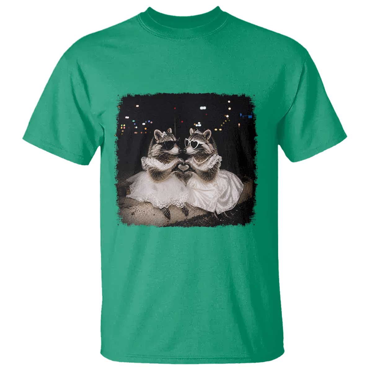 Funny Lesbian Raccoon Engagement T Shirt LGBTQ Pride Gift