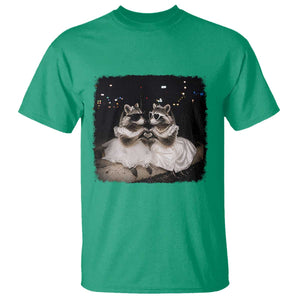 Funny Lesbian Raccoon Engagement T Shirt LGBTQ Pride Gift