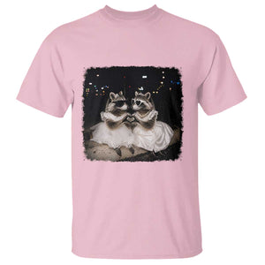 Funny Lesbian Raccoon Engagement T Shirt LGBTQ Pride Gift